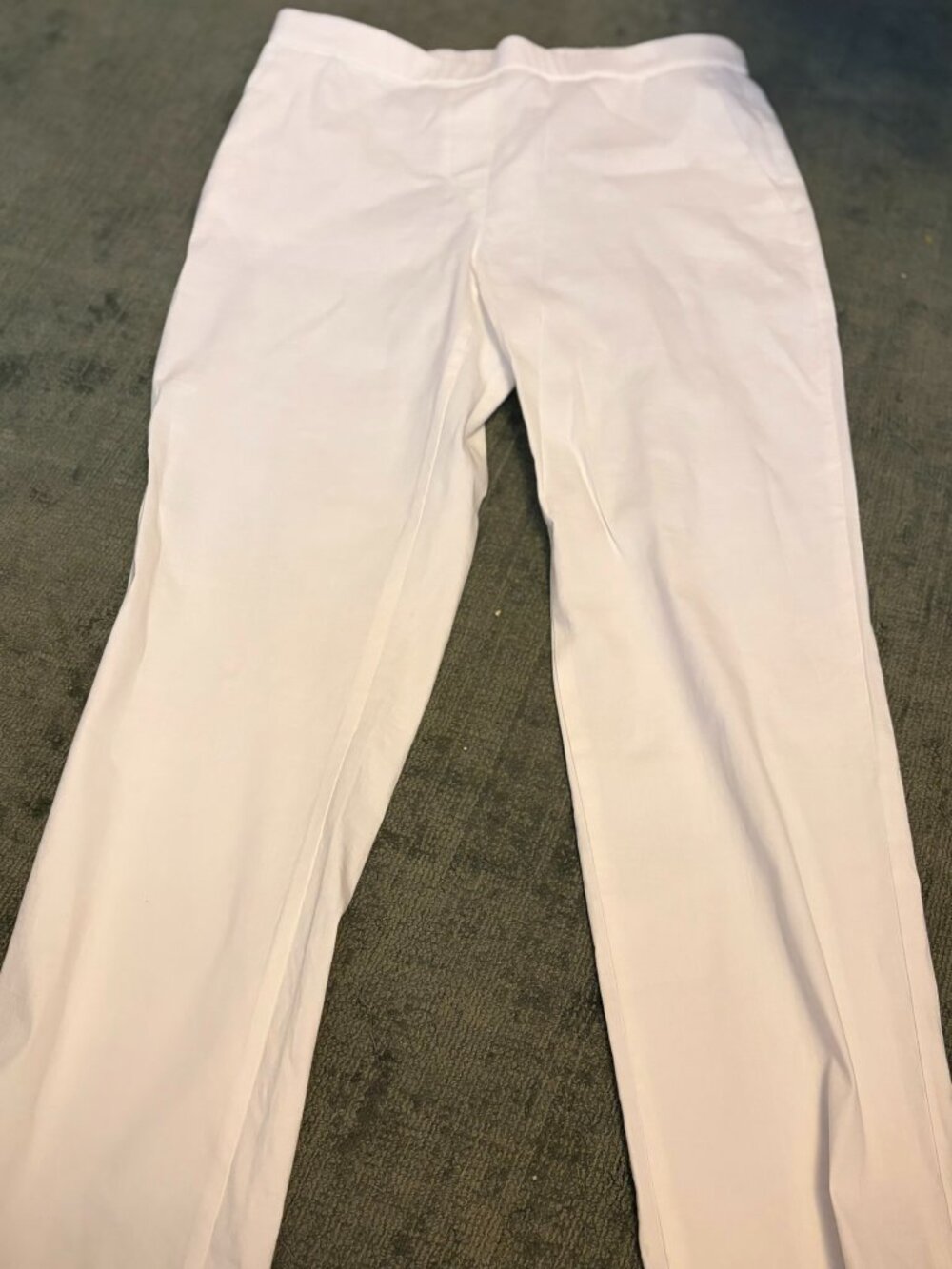 Theory White Pull-On Straight Leg Pants Trousers Size 4